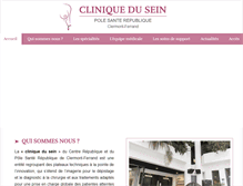 Tablet Screenshot of clinique-du-sein.fr